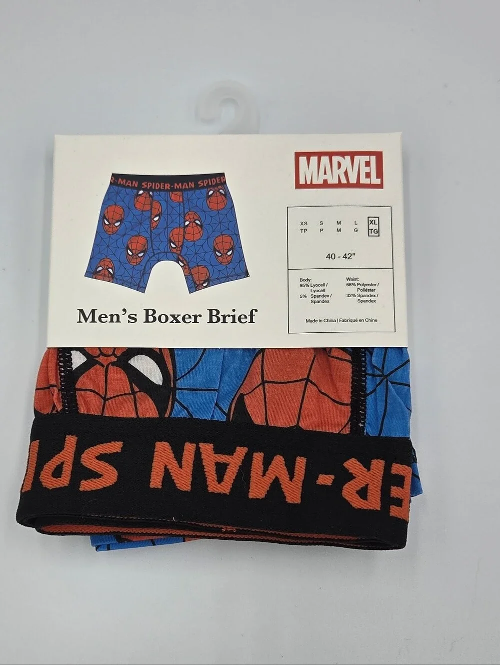 Spiderman Mens Boxer Briefs XL Nwt
